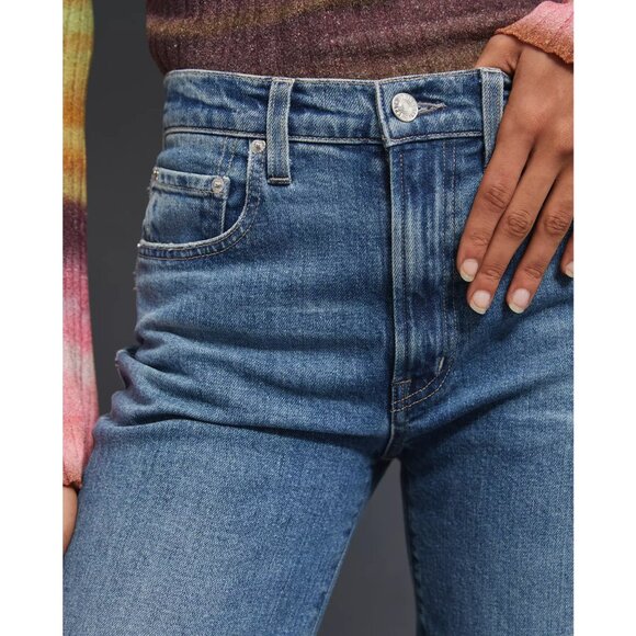 Edwin Marli High-Rise Crop Jeans Paloma Denim Medium Blue 24 - Picture 5 of 14